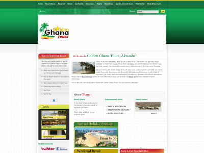 goldenghanatours.net snapshot