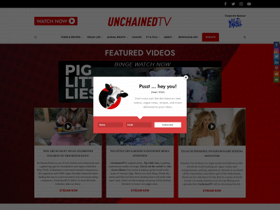 janeunchained.tv snapshot