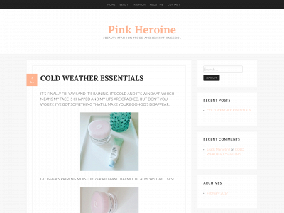 pinkheroine.com snapshot