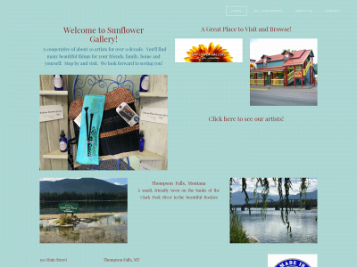 www.sunflowergallerymt.com snapshot
