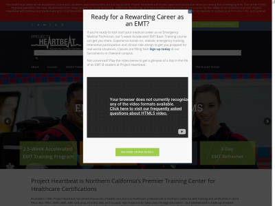 projectheartbeat.com snapshot
