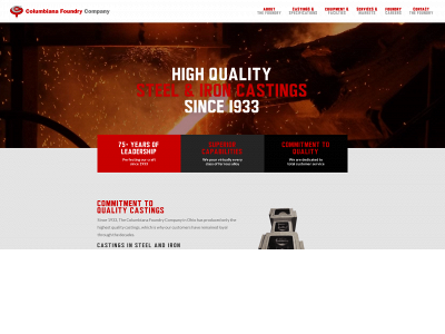 columbianafoundry.com snapshot