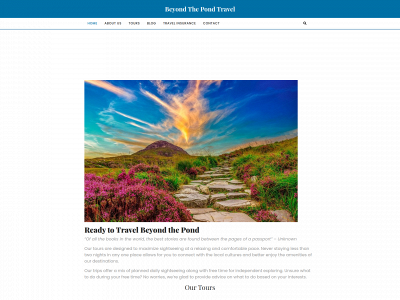 beyondthepondtravel.com snapshot