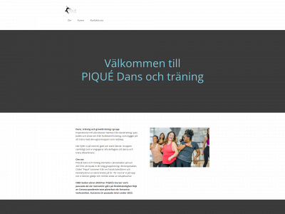 piquedansochtraning.se snapshot