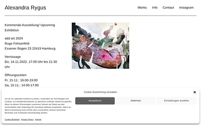 alexandrarygus.com snapshot