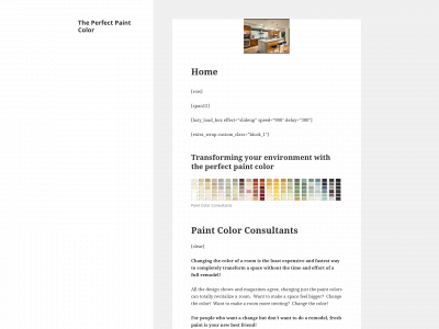 theperfectpaintcolor.com snapshot