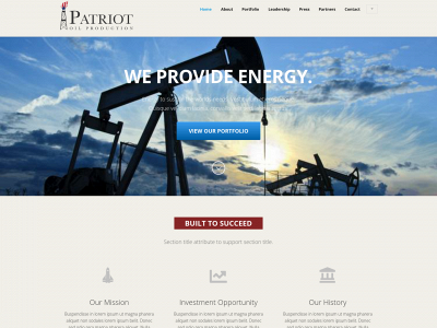 patriotoilproduction.com snapshot