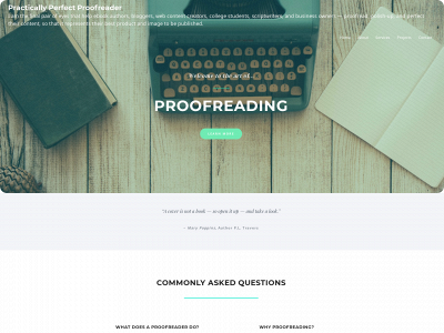 practicallyperfectproofreader.com snapshot