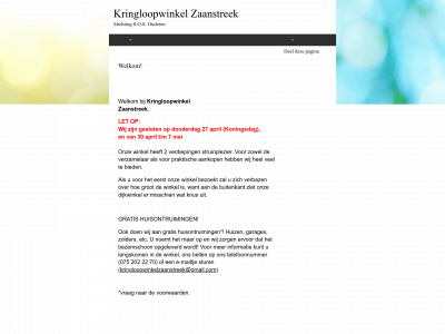 kringloopwinkelzaanstreek.nl snapshot