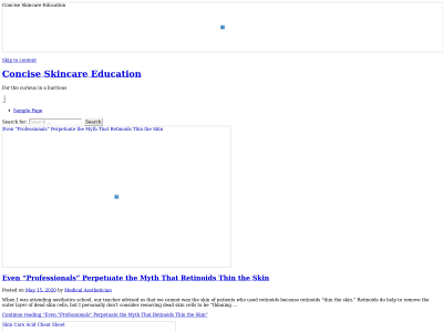 conciseskincareeducation.com snapshot