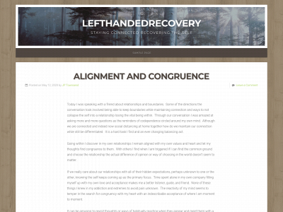 lefthandedrecovery.com snapshot