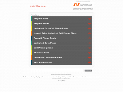 sprint2fire.com snapshot