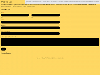 afrotongues.com snapshot