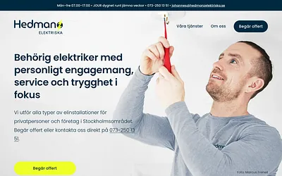 hedmanzelektriska.se snapshot
