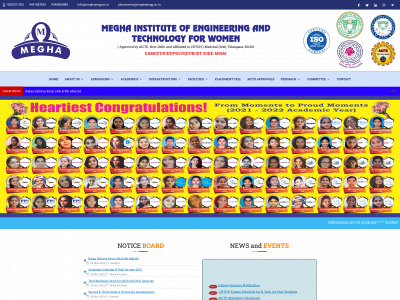 meghaengg.ac.in snapshot