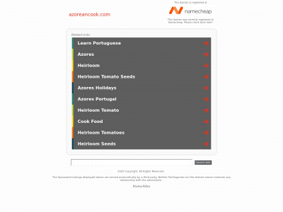 azoreancook.com snapshot