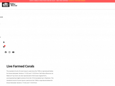 southernreefcorals.com snapshot