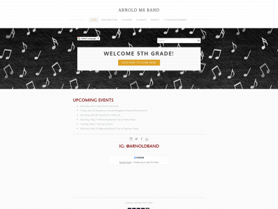 www.arnoldband.org snapshot