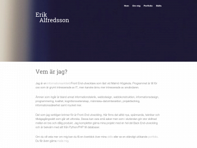 erikalfredsson.nu snapshot