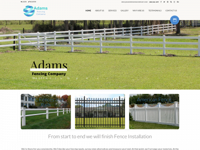 adamsfencingcompany.com snapshot