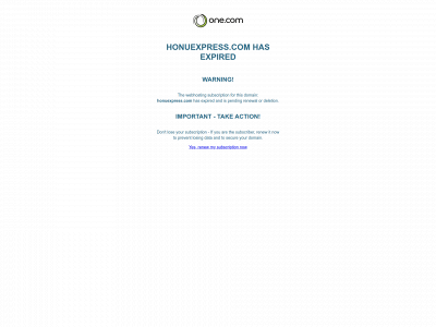 honuexpress.com snapshot