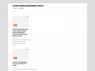 latestnewsheadlinestoday.com snapshot