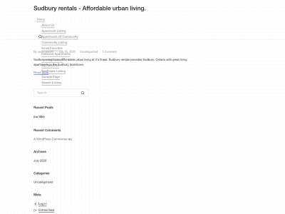 sudburyrentals.com snapshot