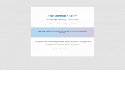 ecoclothingone.com snapshot