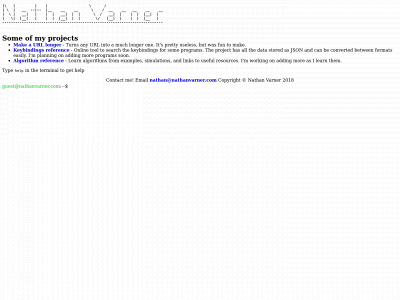 nathanvarner.com snapshot