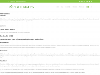 cbdoilspro.com snapshot