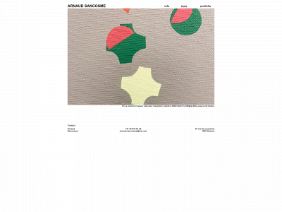 arnaudsancosme.ch snapshot