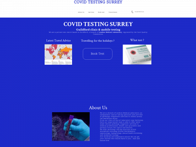 covidtestsurrey.com snapshot