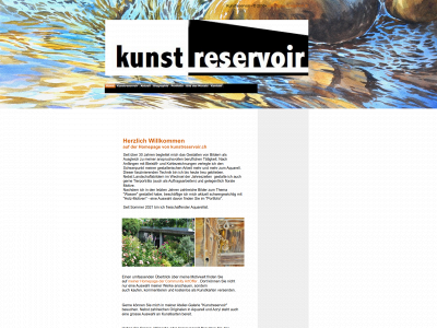 kunstreservoir.ch snapshot