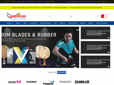 americantabletennis.com snapshot