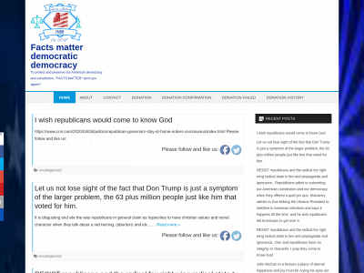 factsmatterdemocratpolitics.com snapshot