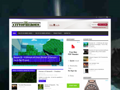 thecityofheroes.com snapshot