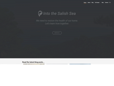 intothesalishsea.org snapshot