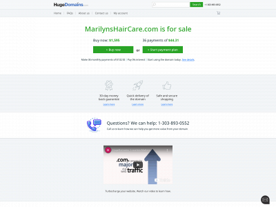 marilynshaircare.com snapshot