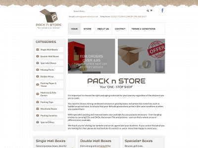 packnstore.co.uk snapshot