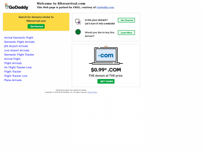 filterarrival.com snapshot