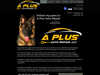aplusautorepairnc.com snapshot