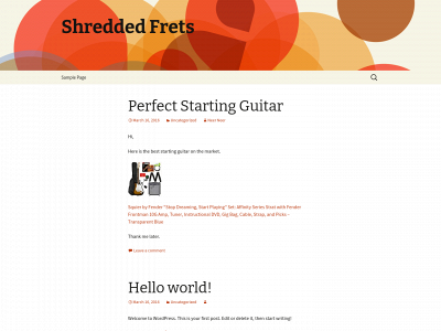 shreddedfrets.com snapshot