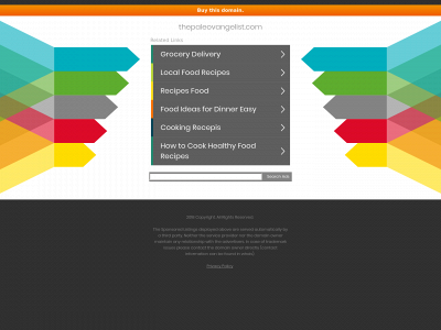 thepaleovangelist.com snapshot
