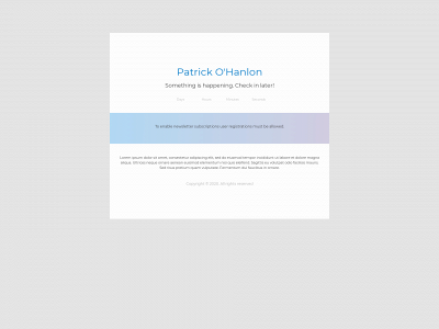 patrickohanlon.com snapshot