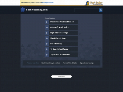 sashwattanay.com snapshot