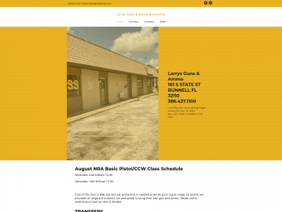 larrysgunsbunnell.com snapshot