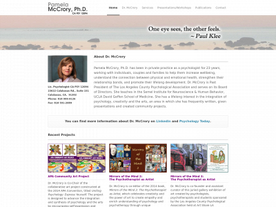 pamelamccroryphd.com snapshot