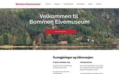 bommenelvemuseum.no snapshot