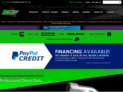 zzdiesel.com snapshot