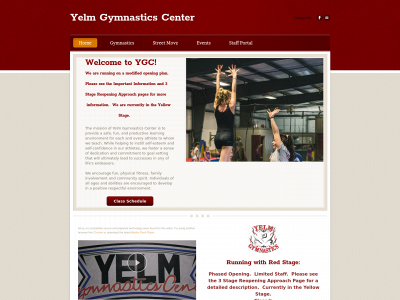 yelmgymnastics.com snapshot